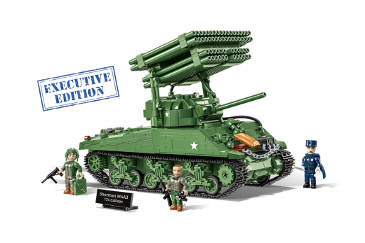 COBI Klemmbausteine Artillerie M4A3 Sherman mit T34 Calli Executive Edition - 1230 Teile