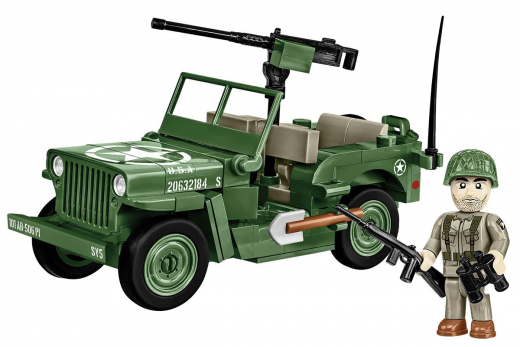 COBI Klemmbausteine Auto Jeep Willys MB & M2 Geschütz - 132 Teile