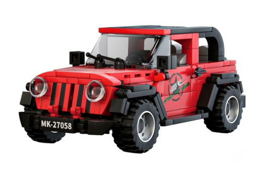 MouldKing Klemmbausteine Geländewagen Wrangler in rot - 414 Teile