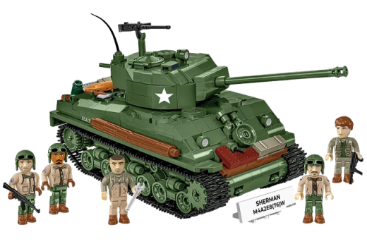 COBI Klemmbausteine Panzer Sherman M4A2E8(76)W - 865 Teile