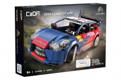 CaDA Klemmbausteine Citroën C4 WRC Rally Auto 2008 - RC Set RTR mit Fernsteuerung oder via APP und Antriebsset - 329 Teile