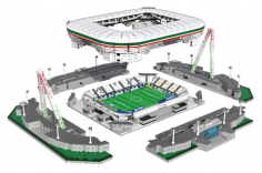 CaDa Klemmbausteine - Fußballstadion Juventus Stadium / Allianz Stadium - 3638 Teile