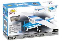 COBI Klemmbausteine Flugzeug Cessna 172 Skyhawk weiß-blau - 162 Teile