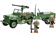 COBI Klemmbausteine Auto Jeep Willys MB & Anhänger - 200 Teile