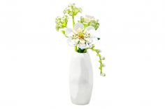 Sembo Klemmbausteine Weiße Vase mit Blumen - 331 Teile